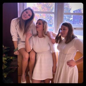 White Mid-Thigh length dress!